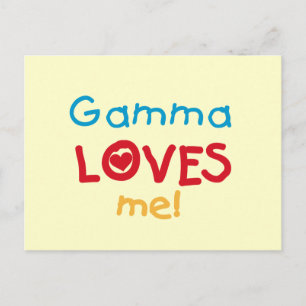Gamma Loves Me T-shirts and Gifts Postcard