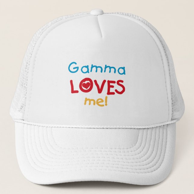 Gamma Loves Me T-shirts and Gifts Trucker Hat (Front)