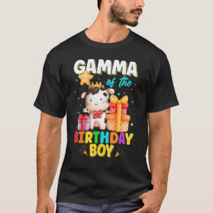 Gamma Of The Birthday Boy Cow Farm Animals Family T-Shirt