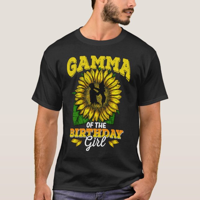 Gamma of the Birthday Girl Sunflower Birthday Part T-Shirt (Front)