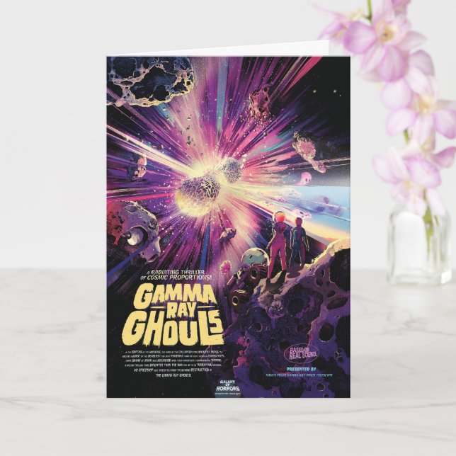 Gamma Ray Burst Pulsars Kilonova Cosmic Collision Card (Orchid)