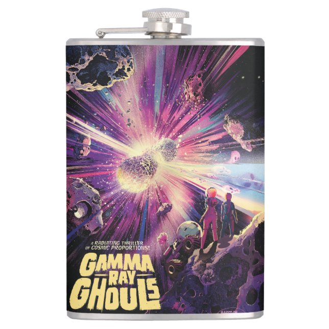 Gamma Ray Burst Pulsars Kilonova Cosmic Collision Hip Flask (Front)
