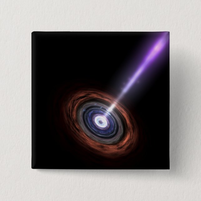 Gamma Rays in Galactic Nuclei 15 Cm Square Badge (Front)
