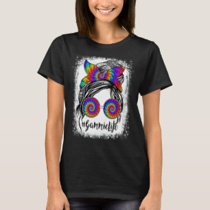 Gammie Life Messy Hair Bun Tie Dye Women Mother's T-Shirt