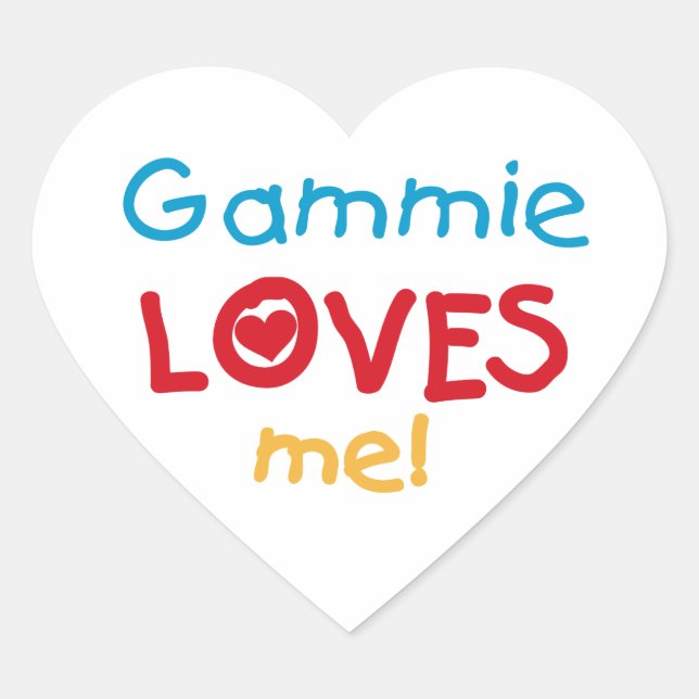 Gammie Loves Me T-shirts and Gifts Heart Sticker (Front)