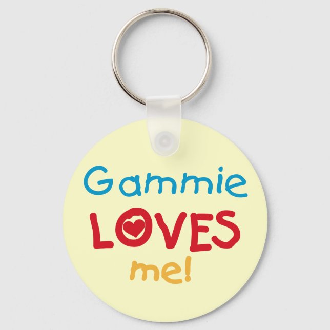 Gammie Loves Me T-shirts and Gifts Key Ring (Front)