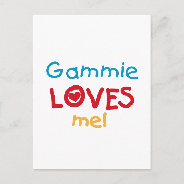 Gammie Loves Me T-shirts and Gifts Postcard (Front)