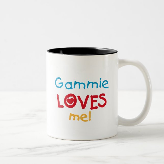 Gammie Loves Me T-shirts and Gifts Two-Tone Coffee Mug (Right)