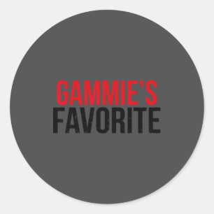 Gammie’s Favorite Grandkid Humor For Kids Teens Fa Classic Round Sticker