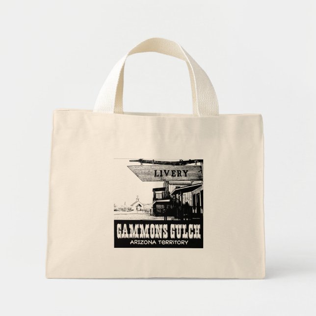 Gammons Gulch Old West The Livery Mini Tote Bag (Front)