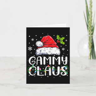 Gammy Claus Xmas Santa Matching Family Christmas P Card