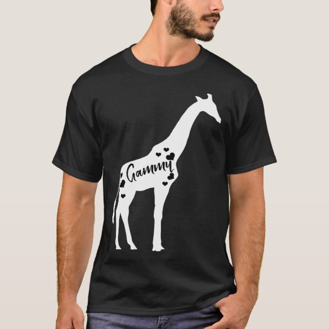 Gammy Giraffe Grandparents Day Safari Zoo  Grandmo T-Shirt (Front)