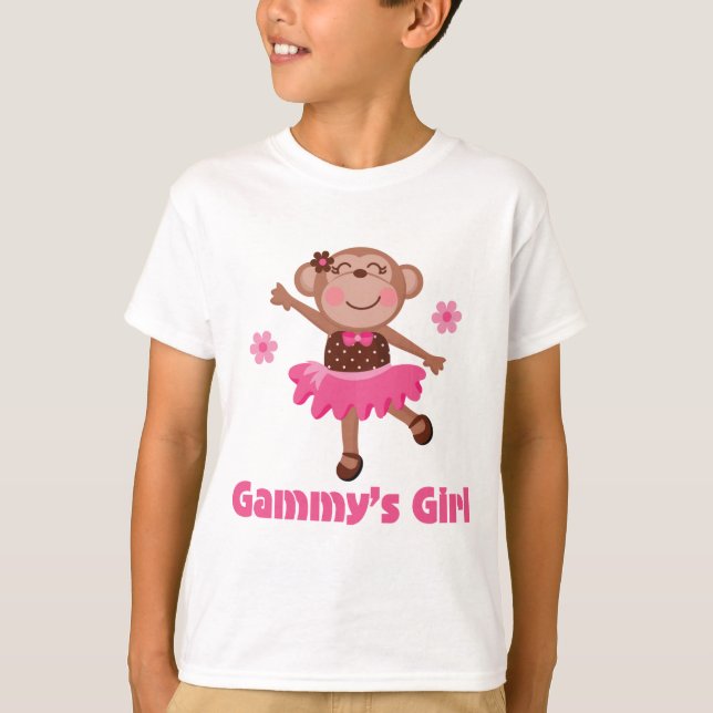 Gammys Girl Monkey T-Shirt (Front)