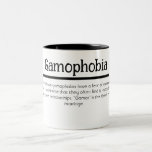 Gamophobia Love | Two-Tone Coffee Mug<br><div class="desc">Maybe a wake-up call mug? Or simply an indirect joke for a brother or friend or cousin What is says: "People who have gamophobia have a fear of commitment. This fear is so intense that they often find it impossible to have long-term relationships. “Gamos” is the Greek word for marriage."...</div>