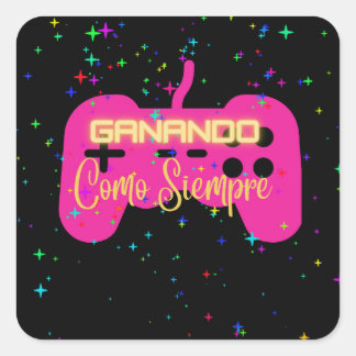 ganando como siempre , videogamer square sticker