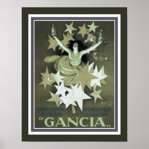 Gancia Vermouth Vintage, Art Deco, Poster