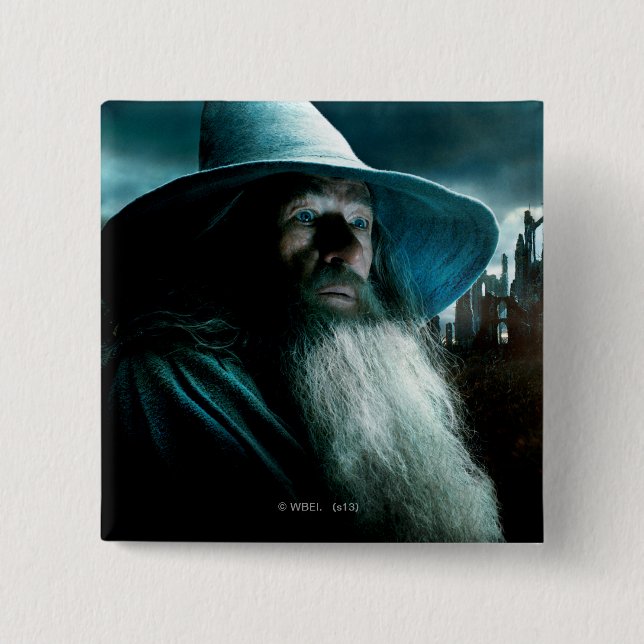Gandalf at Dol Guldur 15 Cm Square Badge (Front)
