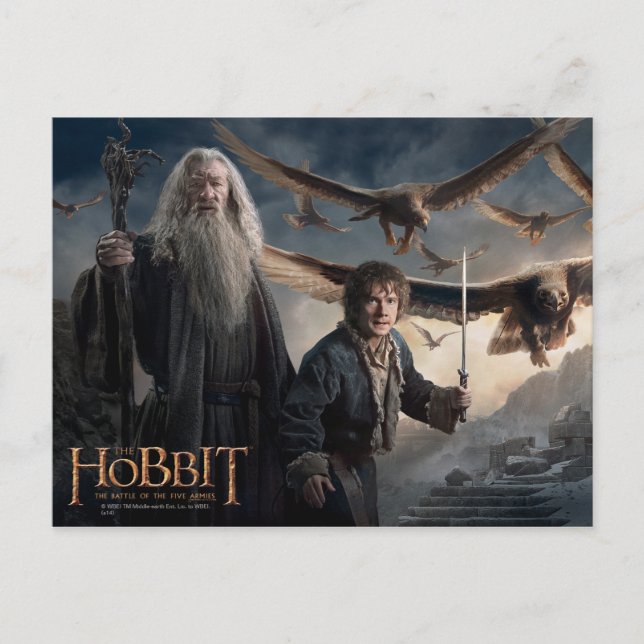 Gandalf, BILBO BAGGINS™, & The Great Eagles Postcard (Front)