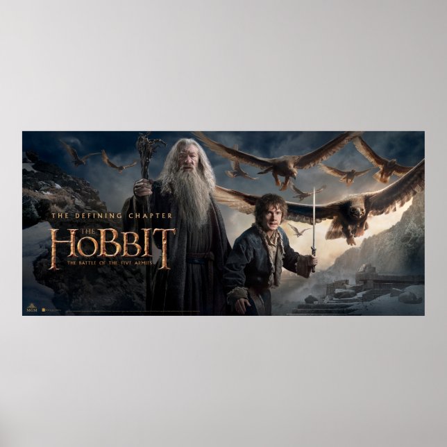 Gandalf, BILBO BAGGINS™, & The Great Eagles Poster (Front)
