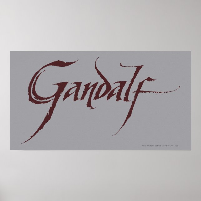 Gandalf Name Solid Poster (Front)