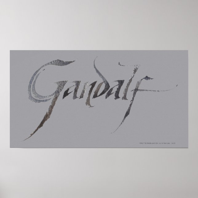 Gandalf Name Textured Poster (Front)
