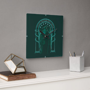 GANDALF™ "Speak Friend And Enter" Doors of Durin Square Wall Clock