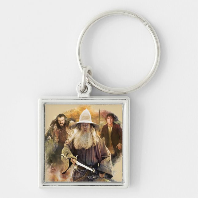 Gandalf, THORIN OAKENSHIELD™, & BILBO BAGGINS™ Key Ring (Front)