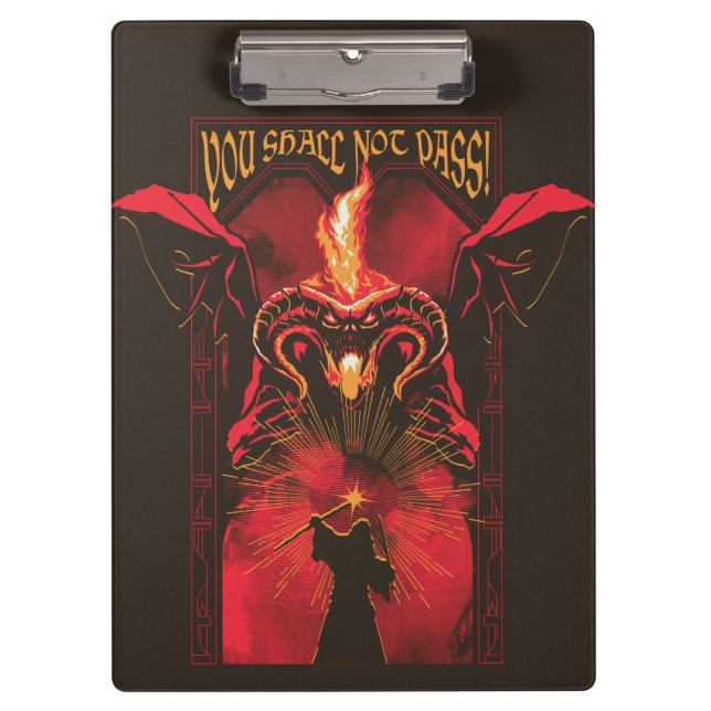 GANDALF™ Vs Balrog "You Shall Not Pass" Graphic Clipboard (Front)