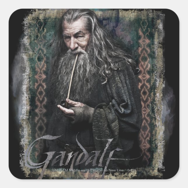 Gandalf With name Square Sticker (Front)