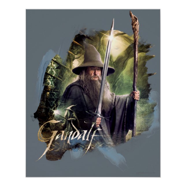 Gandalf With Staff And Sword Poster (Front)