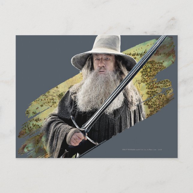 Gandalf With Sword Green Postcard (Front)