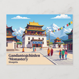 Gandantegchinlen Monastery, Ulaanbaatar, Mongolia Postcard