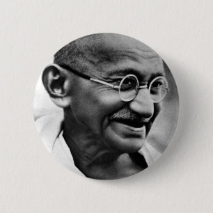 GANDHI 6 CM ROUND BADGE