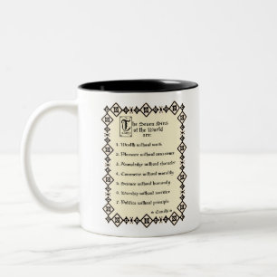 Gandhi 7 Deadly Sins  © Two-Tone Coffee Mug