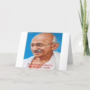 Gandhi & Be The Change Quote Card