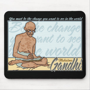 Gandhi Be The Change Quote Mouse Pad