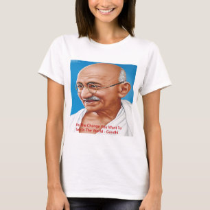 Gandhi & Be The Change Quote T-Shirt