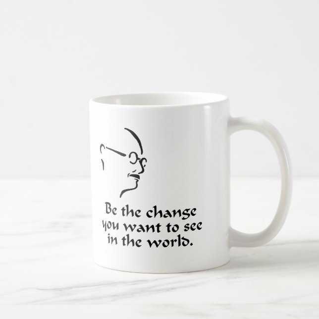 Gandhi - Change Coffee Mug (Right)