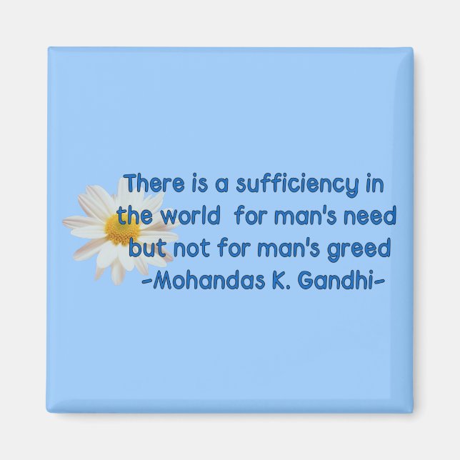 Gandhi Earth Quote Magnet (Front)