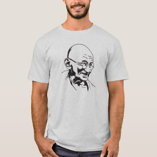 gandhi india retro portrait stencil  T-Shirt