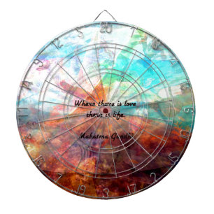 Gandhi Inspirational Quote about Love, Life & Hope Dartboard