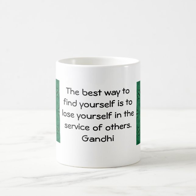 Gandhi Inspirational Quote About Self-Help Coffee Mug (Center)