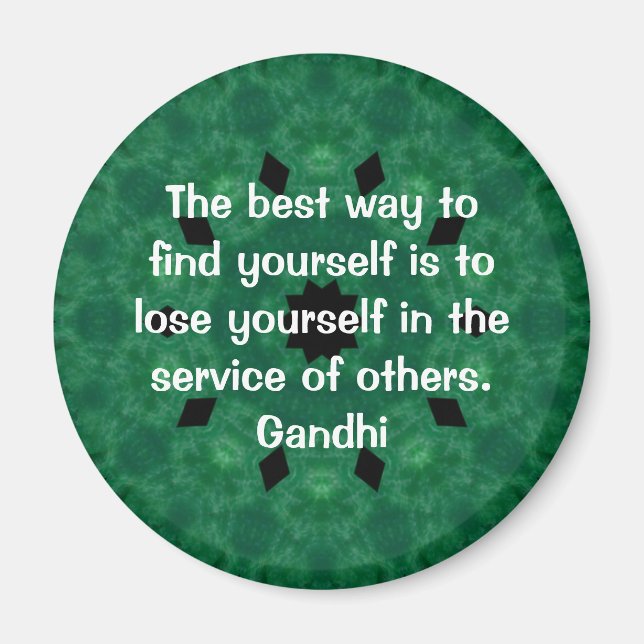 Gandhi Inspirational Quote About Self-Help Magnet (Front)