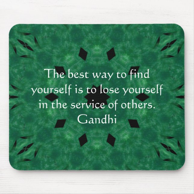 Gandhi Inspirational Quote About Self-Help Mouse Pad (Front)