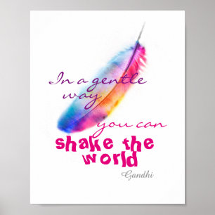Gandhi inspirational quote poster colourful