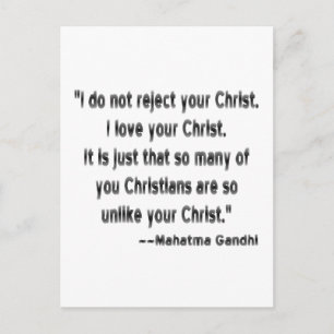 Gandhi on Christians Postcard