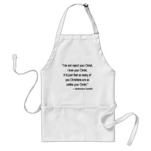 Gandhi on Christians Standard Apron