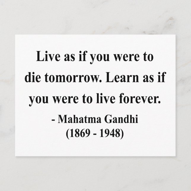 Gandhi Quote 4a Postcard (Front)