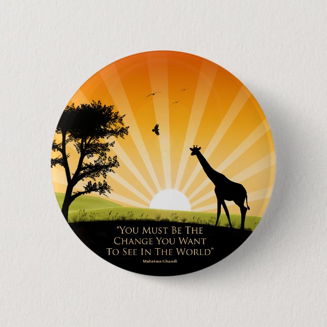 Gandhi Quote 6 Cm Round Badge (Front)