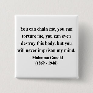 Gandhi Quote 7a 15 Cm Square Badge